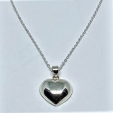 Gorgeous Chunky Sterling Silver Heart on Sterling Silver Chain