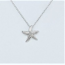 Cute Starfish Sterling Silver Necklace