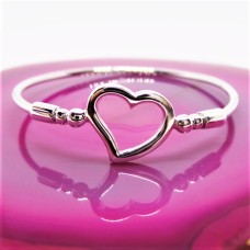Charming Child's Silver Heart Bangle