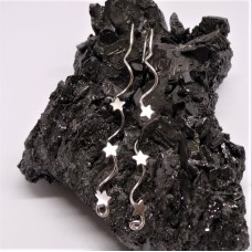 Contemporary Sterling Silver Spiral Star Twist Earrings